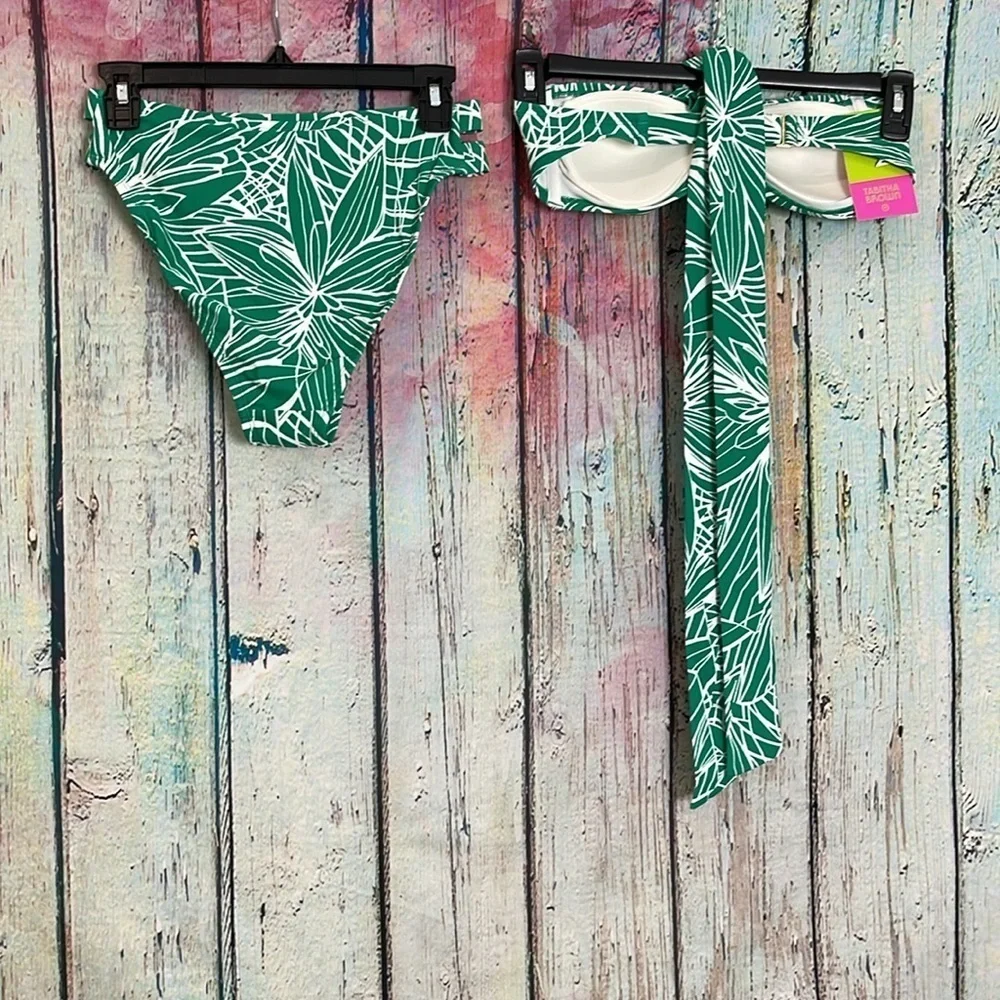 Tabitha Brown Green Leaf Bikini Small